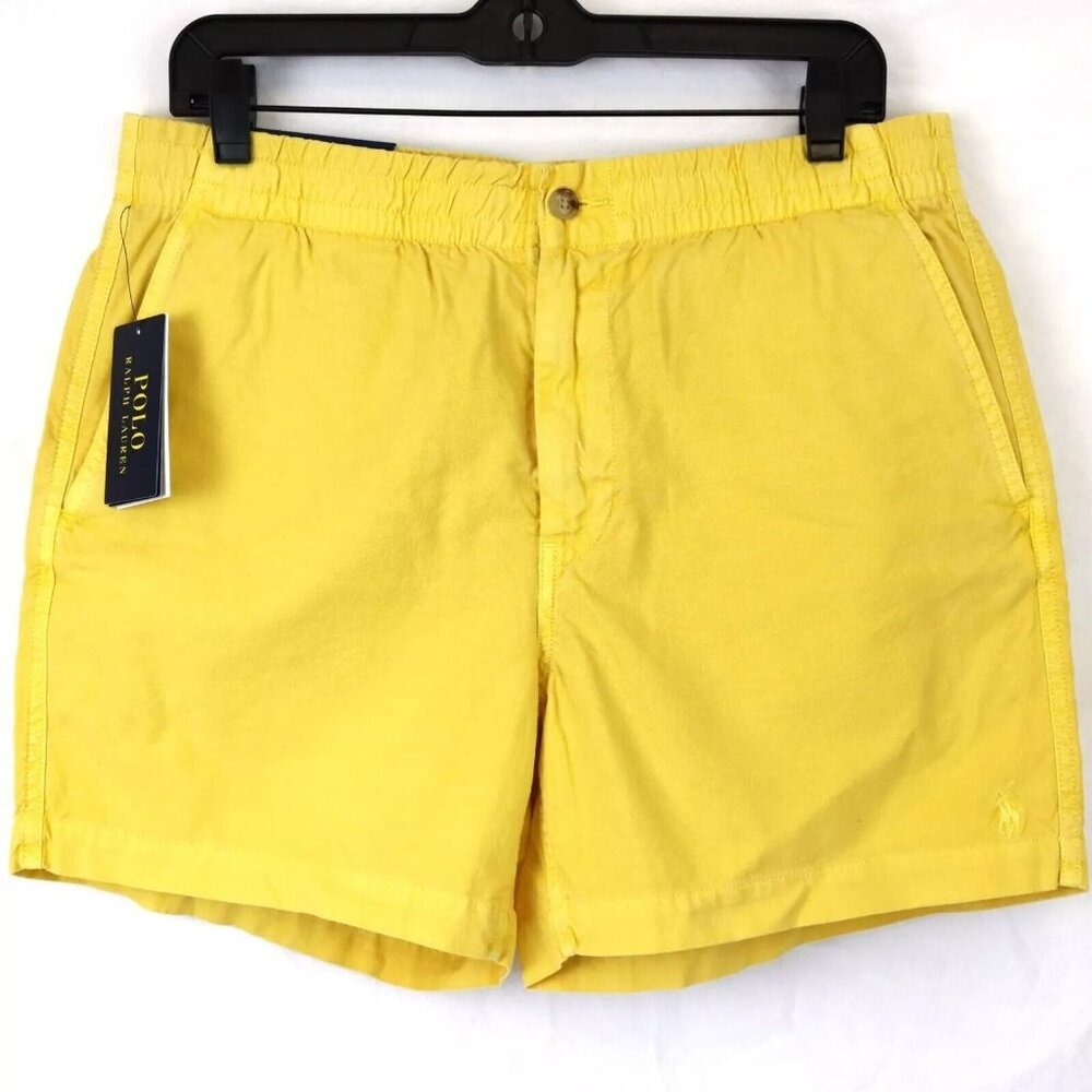 Polo Ralph Lauren XL Classic Fit 5" Prepster Elastic Waist Chino Shorts Canary